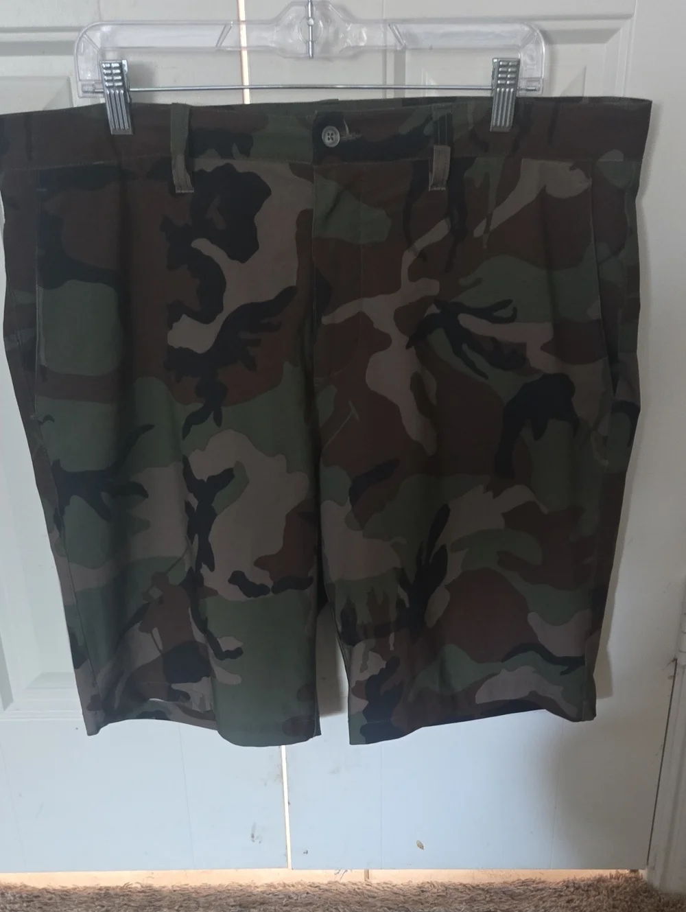 Polo by Ralph Lauren Men's Camouflage Flat Front Shorts - Green/Brown/Black